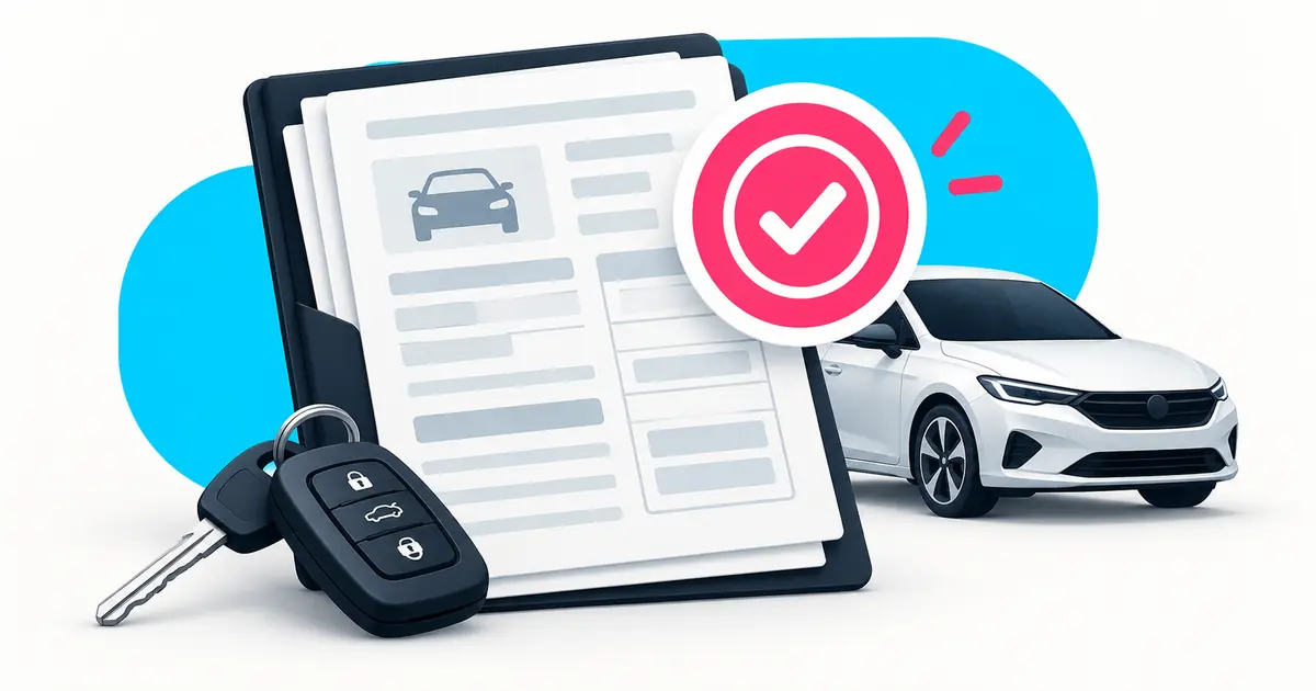 Documentos de um automóvel usado a serem comparados antes da compra.